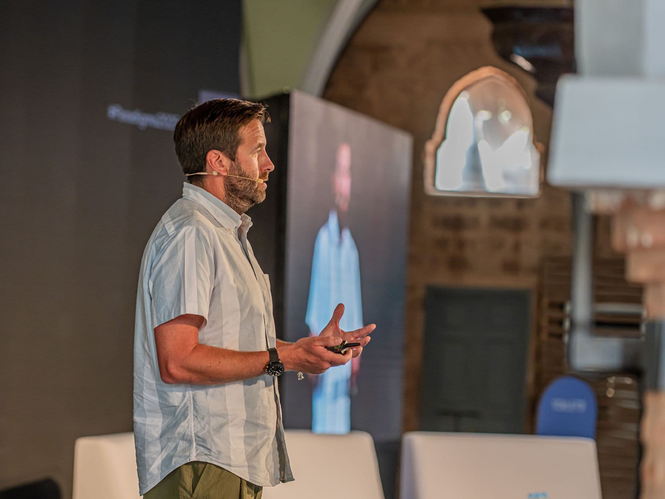 James Greenfield, Koto CEO giving a talk.