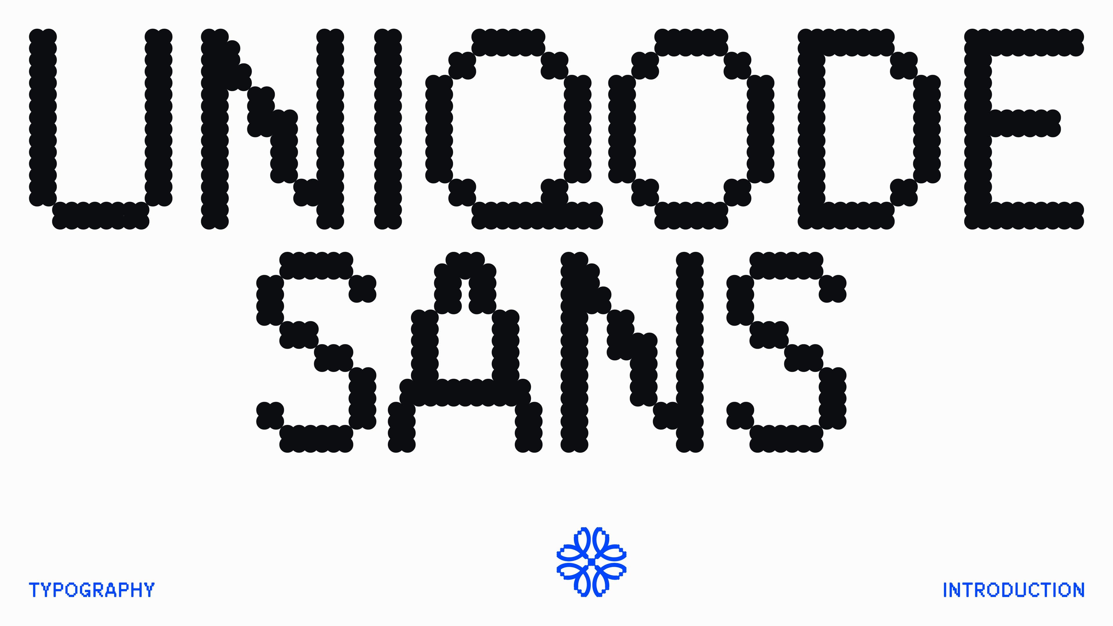 Display of the Uniqode Sans typeface.