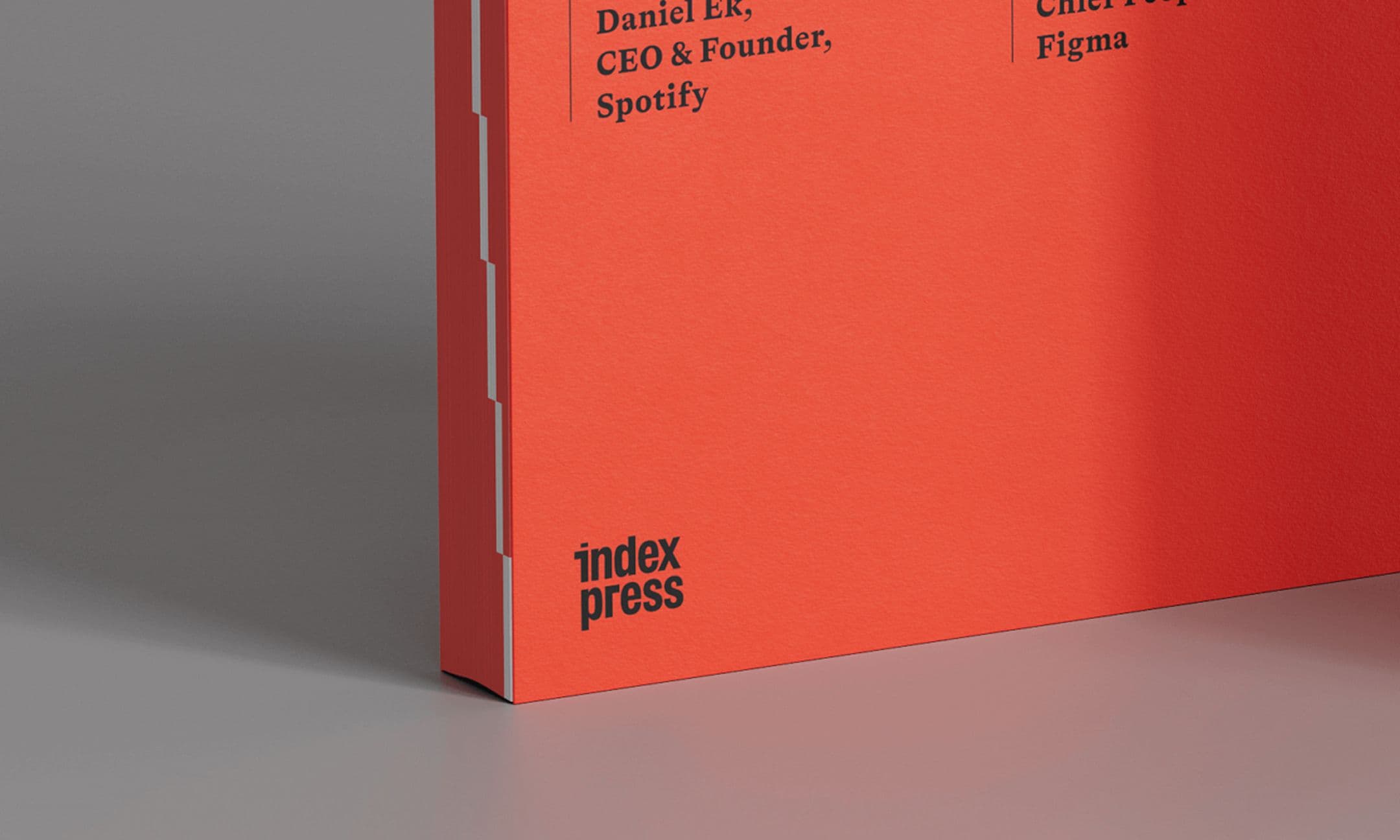 Close-up of Index press publication.