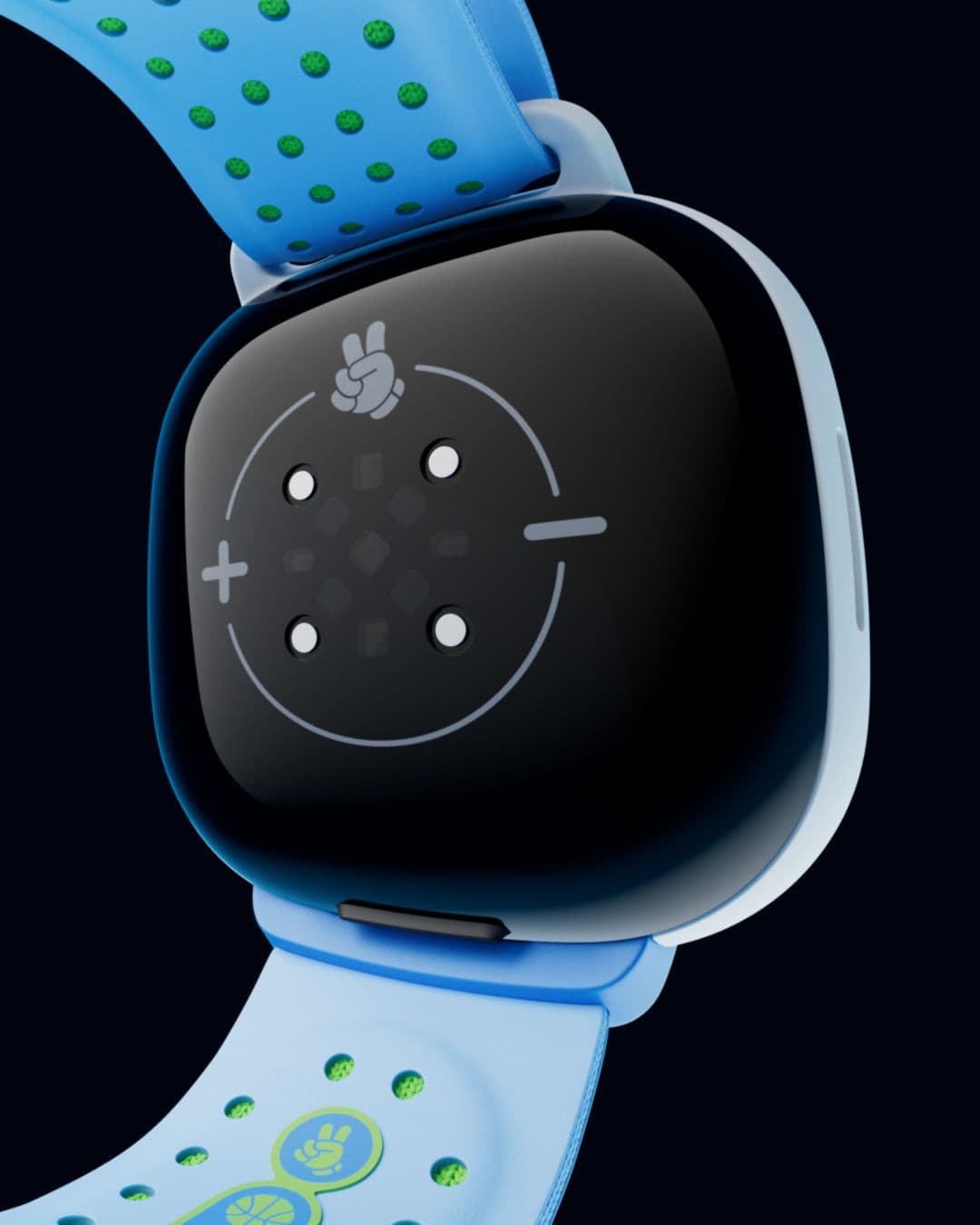 A close-up of a Fitbit Ace watch.