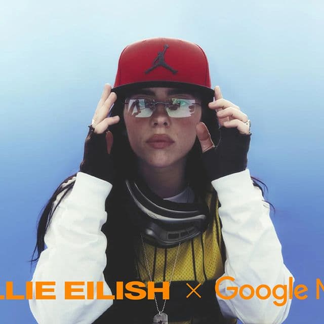 Billie Elish x Google collab graphic.