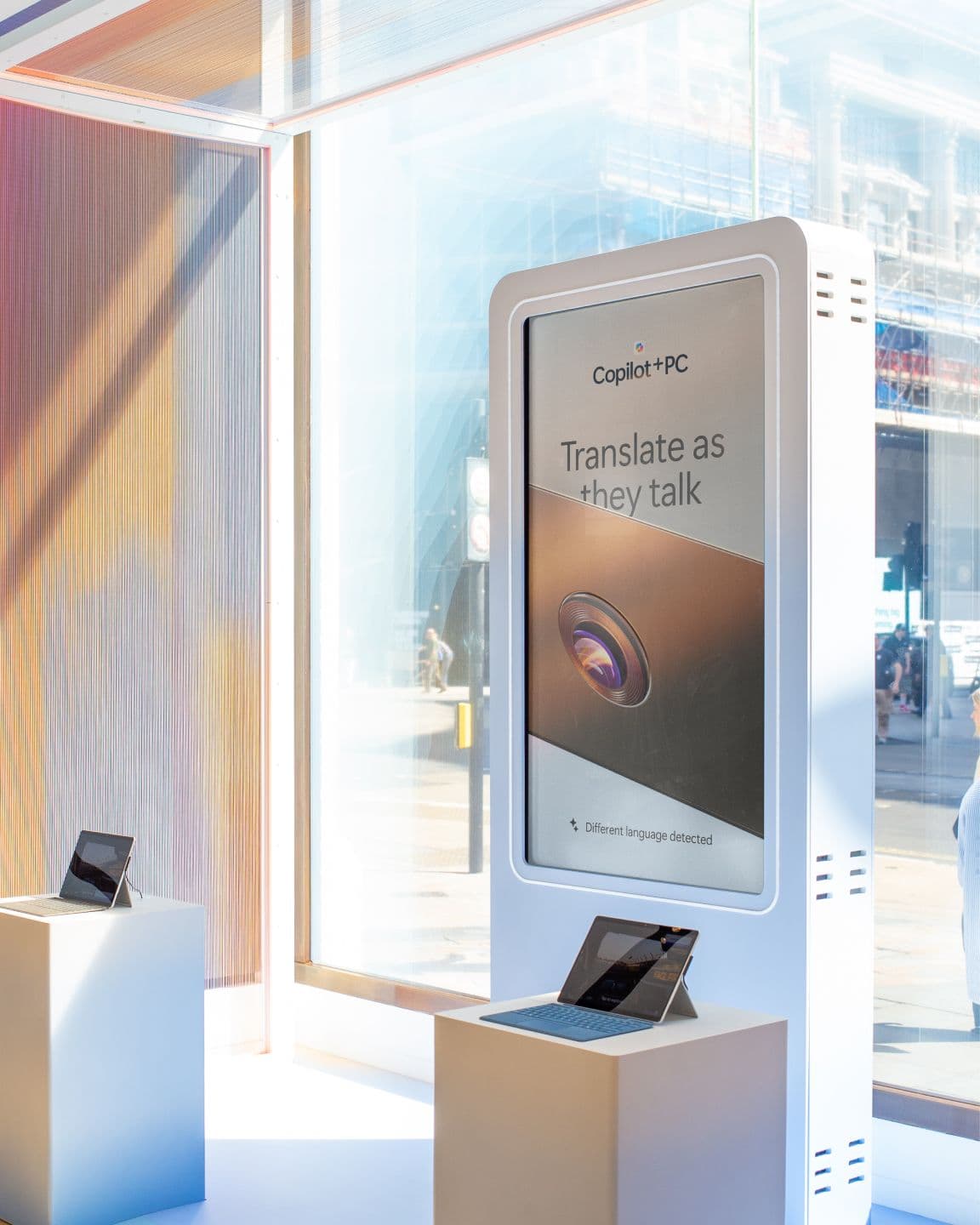 In-store display for the Copilot campaign.